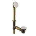 thumbnail image 2 of Westbrass 14" 17 Ga. Brass Tip-Toe Drain Bathtub Assembly with No-Hole Overflow, Polished Chrome, 2 of 18