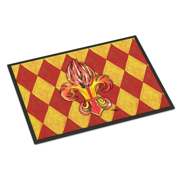 Peppers Fleur de lis Doormat 18x27