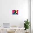 thumbnail image 3 of Stupell Industries Kanye West Modern Portrait Abstract Painting White Framed Art Print Wall Art, 14 x 11, 3 of 9