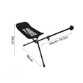 thumbnail image 2 of Universal Camping Chair Footrest, Folding Attachable Leg Rest Recliner Lazy Telescopic Accessories for Outdoor Gardening Fishing Beach Hiking (Black), 2 of 10