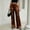Brown, variant on KLHDSF Pants For Women Satin Drapey Straight Wide Leg Pants High Waist Casual Trendy Summer Trousers Beige L