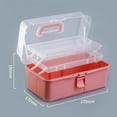 thumbnail image 3 of Caja organizadora Homerr para guardar joyas, organizador plegable multicapa, gran capacidad, para cepillos, suministros de costura, artículos diversos, estuche con asa, 3 of 7