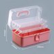 thumbnail image 3 of Caja organizadora Homerr para guardar joyas, organizador plegable multicapa, gran capacidad, para cepillos, suministros de costura, artículos diversos, estuche con asa, 3 of 7