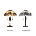 thumbnail image 3 of CHLOE Lighting SERENITY Victorian Tiffany-style Dark Bronze 2 Light Table Lamp 16" Wide, 3 of 4