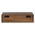 thumbnail image 4 of Kate and Laurel Hutton Modern Floating Shelf Side Table, 22 x 10 x 6, Walnut Brown, Minimalist Space-Saving Floating End Table with Drawer for Storage and Bold Finish for Small Spaces, 4 of 9