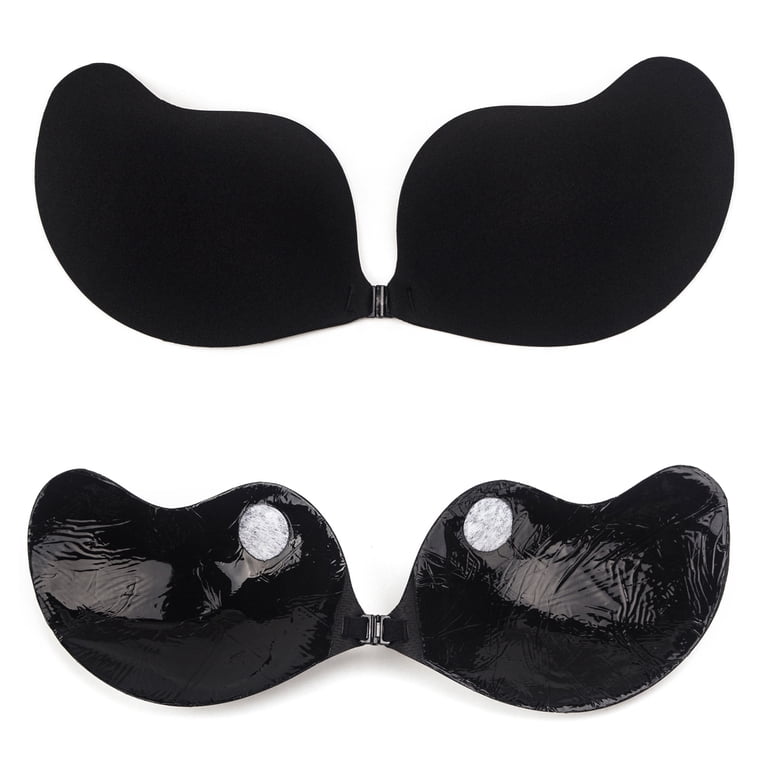 backless push up bra for wedding dress LELINTA [2 Pack]Push-up Wing Shape Gel Strapless, Reusable Bras Adjustable Nude Self Adhesive Invisible Dress/Evening Gowns, Cup D Size:US 20W