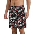 thumbnail image 2 of Disketp Men's Swim Trunks Hawaiian Breathable Surf Beach Swimsuits Mesh Lining Beach Shorts with Pockets-Vintage Skull Casino, 2 of 7