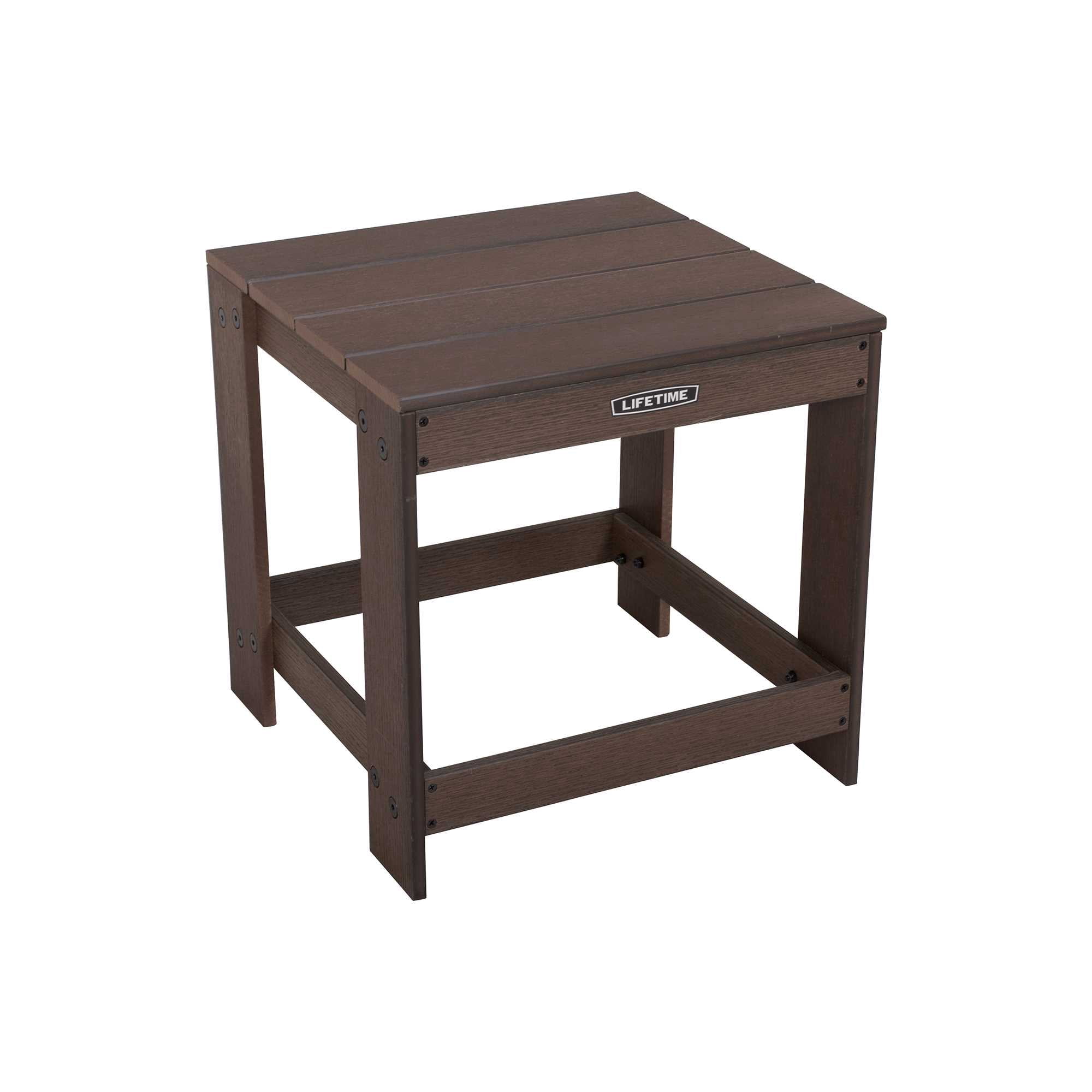 Lifetime Rustic Brown Adirondack Chair and Table Combo