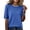 30# Blue, variant on Short Sleeve Sweater for Women Business Casual Lightweight Cable Knit Tops Trendy Summer Crew Neck Pullover Dark Purple L