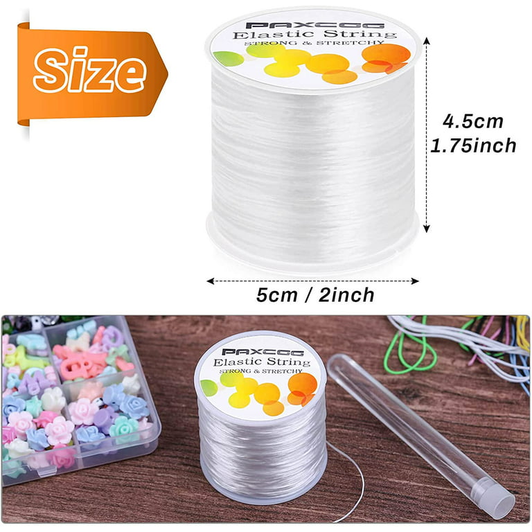 Bastex 1mm White Beading Cord Thread. Small Stretchy String for Jewelry  Making, Bracelet, Necklace, Crafting, Beads and More. 100 Yards Spool