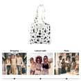thumbnail image 2 of Sac Fourre-Tout en Toile Vache Sac Fourre-Tout Portable Léger Réutilisable Sac de Courses en Tissu, 2 of 9