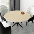 15.7" Round Table Mat, Leather Table Cover, Tabletop Protector, Double