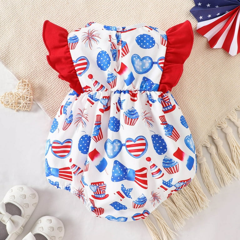 fourth of july infant dress BABWWNIX My First 4th Baby Girl Outfit Short Sleeve Romper +Tutu Tulle Skirt + Headband Patriotic Clothes Set (F-White, 6-12 Months): Clothing, Shoes & Jewelry Easy to change with Nickel Baby Girl 4th of July