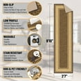 thumbnail image 4 of Ottomanson Border Hallway Runner Rug 2'7" x 9'10" - Non Slip Low Pile Carpet, Brown, 4 of 14