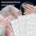 thumbnail image 2 of Happydeer Nail Sticker Elegant Hand-Painted Flower Butterfly Long-Lasting Ins Style Nail Art Decals Women Accessories, 2 of 13