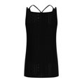 thumbnail image 5 of Drses Women's Tank Tops Fashion Women's Casual Sleeveless Solid Round Neck Irregularity Tops Blouse Tank Top Womens Summer Tops, 5 of 6