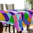thumbnail image 5 of Yayeee Tablecloths 54" x 72" Rectangle Wrinkle Resistant Party Table Cover, Green Wavy Plaid, 5 of 8