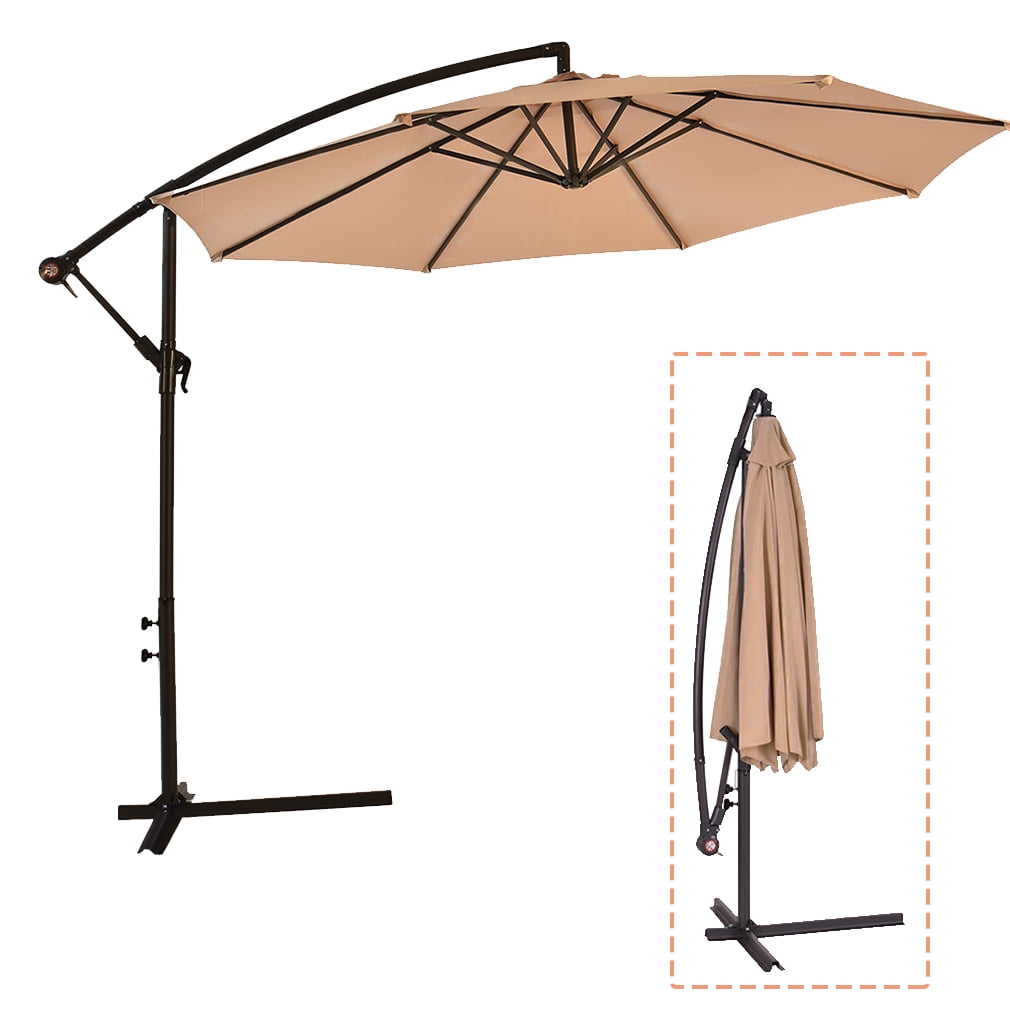 New 10' Patio Umbrella Offset Hanging Umbrella Outdoor Market Umbrella D10 
