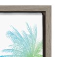 thumbnail image 3 of Kate and Laurel Sylvie Rainbow Palms Framed Canvas Wall Art by Nikki Chu, 18x24 Gray, Decorative Colorful Coastal Art for Wall, 3 of 8