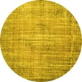thumbnail image 1 of Ahgly Company Indoor Round Persian Yellow Traditional Area Rugs, 6' Round, 1 of 4
