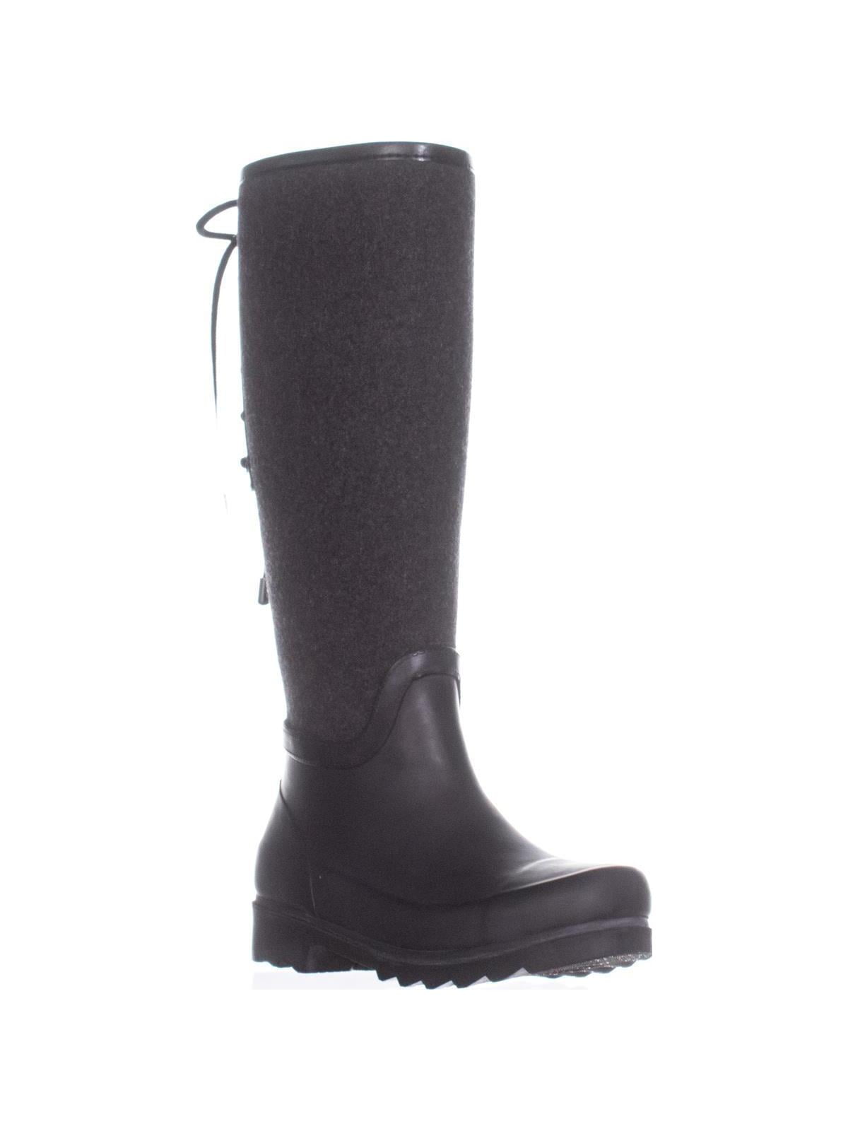 Womens Nine West Oops Lace Up Rain Boots, Dark Grey Multi - Walmart.com
