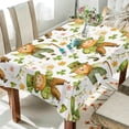 thumbnail image 3 of 54"x72" Cute Gnome and Clover Rectangle Tablecloth, St. Patrick's Day Kitchen Decoration, Rectangular Table Cover for Party Holiday Hotel BBQ-Machine Washable, 3 of 7