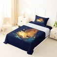 thumbnail image 5 of Erosebridal Capybara Twin Sheet Sets For Capybara Lover,Galaxy Starry Night Bedding For Kids Girls 3-Piece, 5 of 6