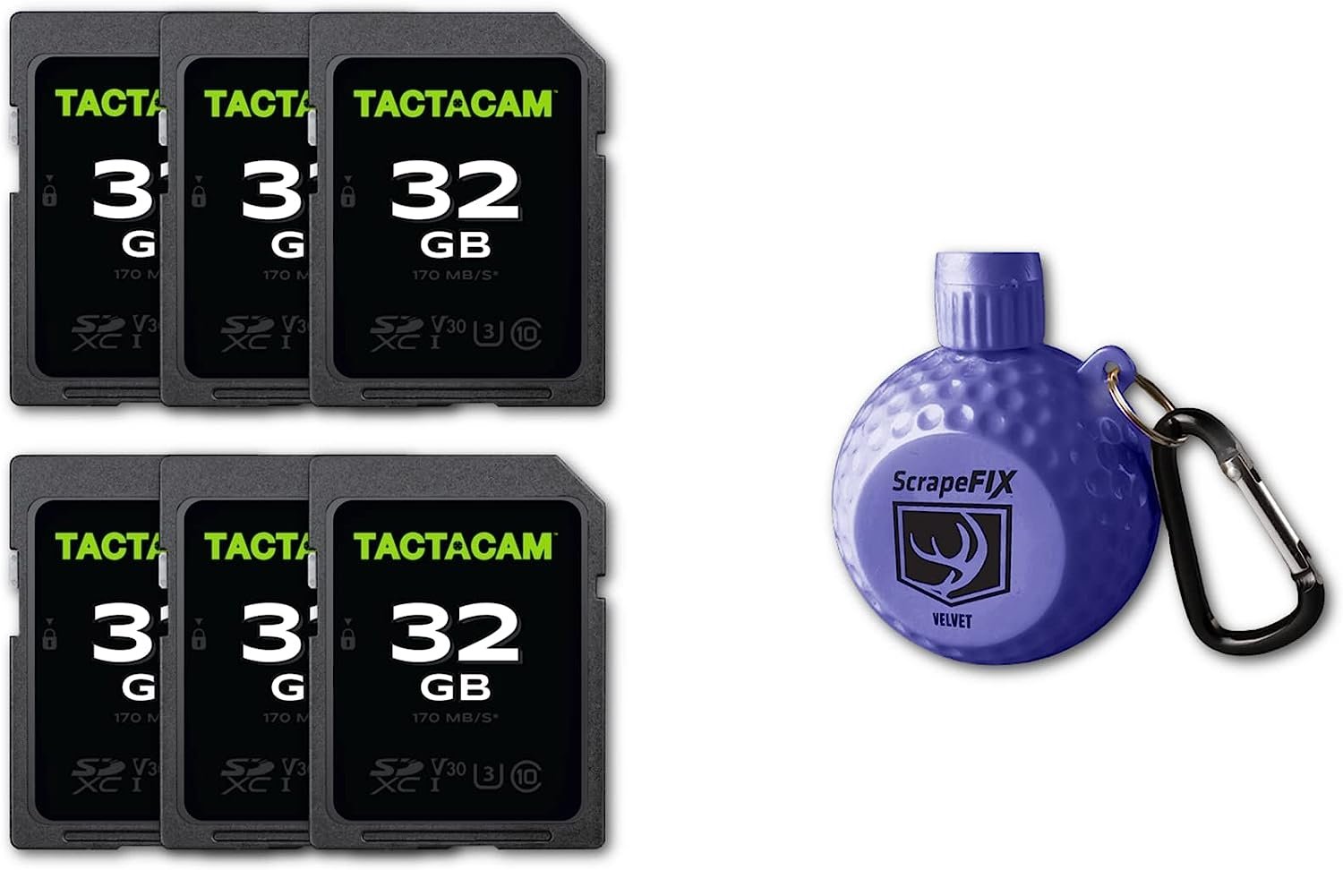 Tactacam Reveal 32GB SD Card 6 Pack + Free ScrapeFix