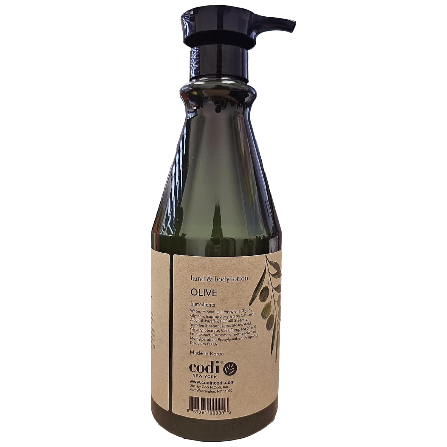 Codi Olive Hand and Natural Body Lotion Organic Olive Formula to Keep Skin Soft and Fresh Antioxidant and Vitamin Enriched Formula with Body Moisturizer 750ml Bottle, 2 100ml Tubes