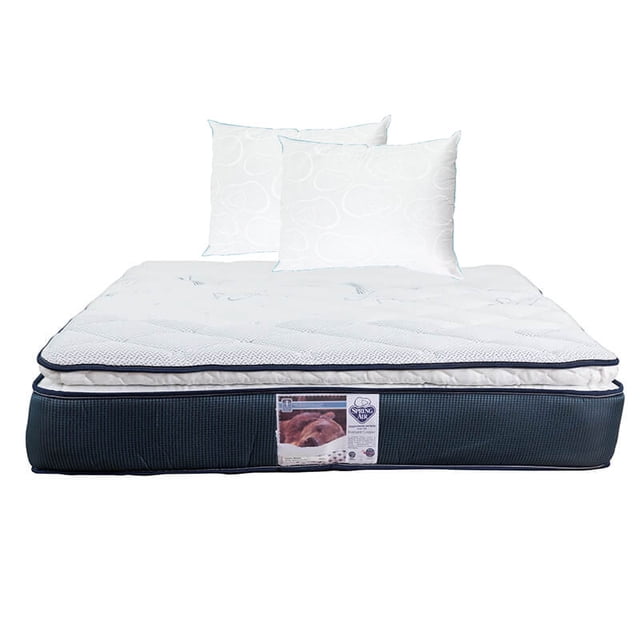 Colchón King Size Spring Air Monaco + 2 Almohada Osos
