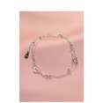 thumbnail image 1 of Pulsera de plata de ley S925 con doble capa apilada y diseño de nicho para mujer, 1 of 5