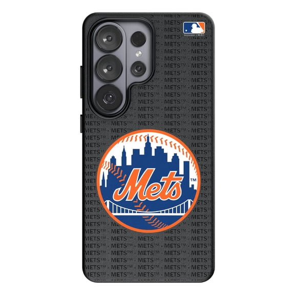Keyscaper New York Mets Text Backdrop Galaxy Magnetic Bump Case