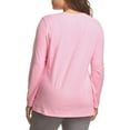 thumbnail image 2 of Just My Size Women's Long-Sleeve V-Neck 100% Cotton T-Shirt, Style OJ043, 2 of 2