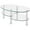 Transparent, variant on Resenkos Modern Glass Coffee Table, Oval Side Coffee Table, Stable Glass TV Stand Side End Table for Living Room, Transparent