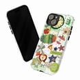 thumbnail image 3 of Kawaii Caterpillar & Apple Collage Phone Case, Clock & Star Patchwork Design for iPhone 11 12 13 14 15 16 17 Pro Plus, 3 of 6