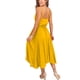 thumbnail image 3 of Txlixc Vestido largo holgado para mujer, color sólido, cuello en V, cordón en la cintura, sin mangas, vestido sin mangas Txlixc  Moda, 3 of 4