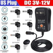 Universal AC to DC 3V~12V Adjustable Power Adapter Supply Charger Electronics