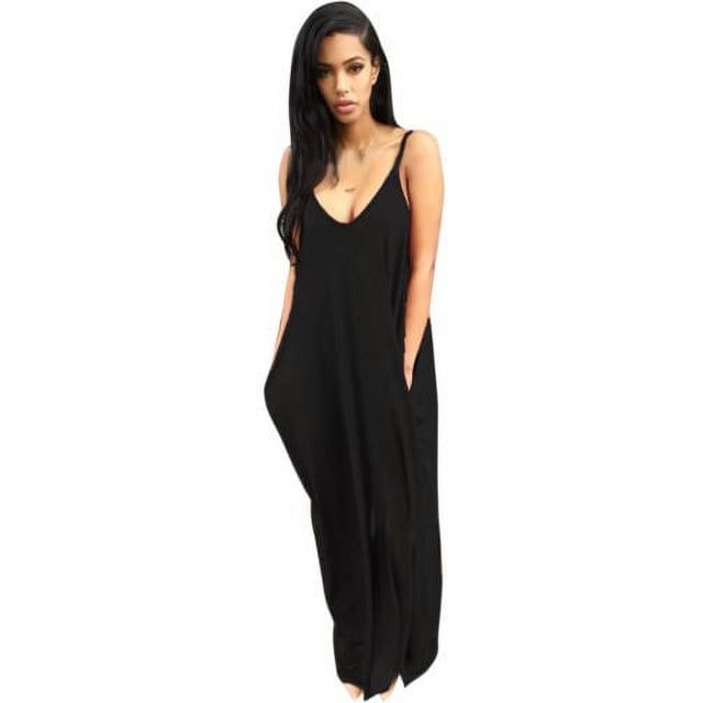 Robe Longue Maxi Boho pour Femmes Grande Taille, Dos Nu, Été, Plage, Combinaison Décontractée Sans Manches