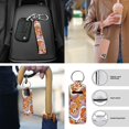 thumbnail image 6 of Yuyamidu Hippie Flowers Car Seat Covers with Steering Wheel Cover Seatbelt Pad Car Armrest Cover Coasters Keychain Lipstick Sleeve Pouch Auto Accessories Set of 13, 6 of 6