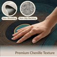 thumbnail image 6 of ODIKA 6'x9' Washable Area Rug Easy Care, Non-Shedding, Record Inspired Vinyl Geometric Circle Wave Shaped Music Round for Queen Size Bedroom Under Bed Master Suite, 6 of 7