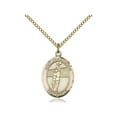 thumbnail image 1 of Gold Filled St. Christopher/Volleyball Pendant 3/4 x 1/2 inches with Gold Filled Lite Curb Chain, 1 of 1