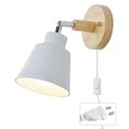 thumbnail image 1 of Wall Lamp With Cable, Vintage Retro E27 Socket, 350 Degree Rotation, Bedside Reading Lamp, E27 Bulb Compatible, 1 of 5