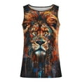 thumbnail image 2 of ZCFZJW Cute Animal Print Tank Tops for Men Big and Tall Regular Fit Casual Summer Sleeveless Graphic Tees Shirt Trendy Crew Neck Workout Tshirt Vest Multicolor#05 XL, 2 of 7