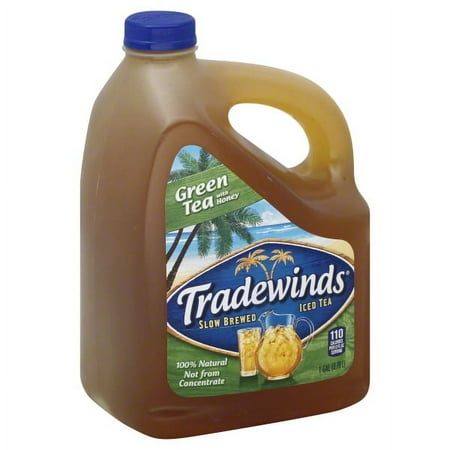 tradewinds green tea with honey brewed tea, 128 oz (pack of 4)