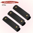 thumbnail image 4 of Uxcell 3Pcs Funda de Cuero con 2 Broches de Metal para Maletas, Negro, 4 of 7