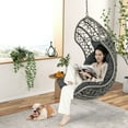 thumbnail image 2 of Gymax Hanging Egg Chair PE Rattan Swing Hammock Chair w/ Soft Pillow & Cushion, 2 of 10
