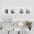 thumbnail image 2 of PixonSign Framed Wall Art, Black White Snake Plant Agave Cactus Succulent Posters, Set of 4 Floral Botanical Wall Decor Modern Bedroom Prints, Nature Wilderness Wall Décor for Home - 8"x10" White, 2 of 5