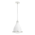 thumbnail image 2 of Hunter - Bluff View 1-light Fresh White, Medium Size Pendant Light, Dimmable, Casual Style, Bell Shaped, for Bedrooms, Dining, Living Rooms - 19219, 2 of 8
