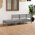 thumbnail image 1 of vidaXL 3 Piece Garden Lounge Set Grey Solid Pinewood, 1 of 5