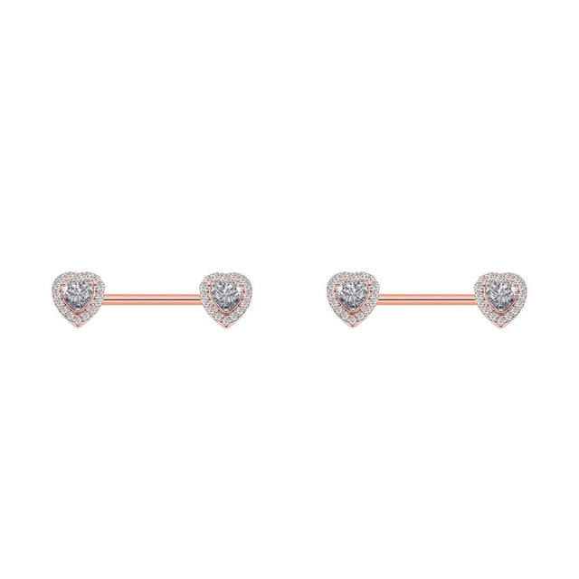 Minnieouse Anillo para pezones con barra, decoración de cuerpos pequeños de Metal, accesorio de joyería, Piercings para senos, elegante para el Tipo 6 2piezas Minnieouse CBP270851